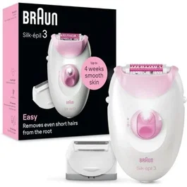 Braun Silk-Epil 3 SE3-031 Depiladora Eléctrica con Cable | Smartlight, 20 Pinzas MicroGrip y 3 Accesorios